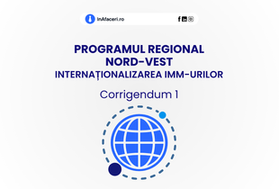 Programul Regional Nord-Vest: A fost publicat Corrigendum 1 pentru apelul dedicat internaționalizării IMM-urilor